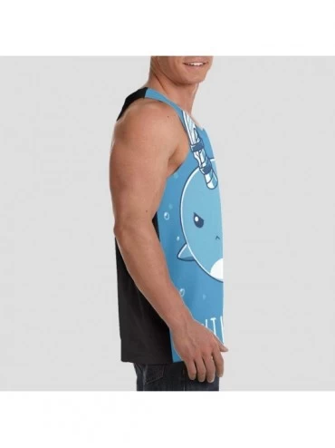 Undershirts Men Muscle Tank Top Summer Beach Holiday Fashion Sleeveless Vest Shirts - The Narwhal - CK19D8DR0S3 $22.68