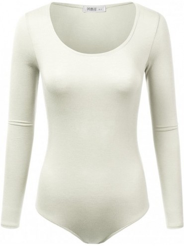 Shapewear Womens Stretchy V-Neck Soft Knit Bodysuit with Plus Size - Awsbsl012_ivory - CK1935OE8OT $31.65