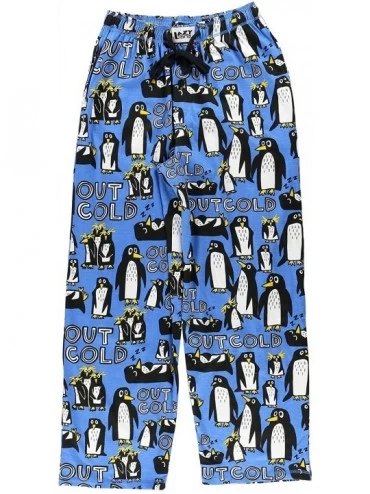 Sleep Bottoms Pajama Pants for Men- Men's Separate Bottoms- Lounge Pants- Funny- Humorous - Out Cold Penguin Pajama Pants - C...
