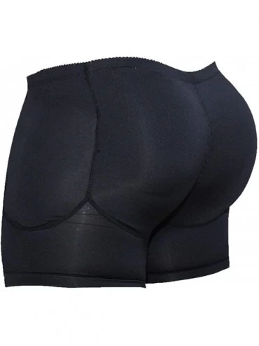 Boxers Mens Tummy Control Shorts Underwear Boxer Shapewear Butt Lifter - Black - CL18L0L209K $37.80