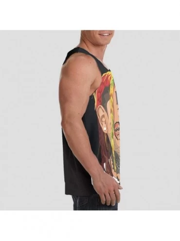 Undershirts Men's 6ix9ine Tank Tops 3D Print Premium Summer Sleeveless Tee Cool Workout T-Shirts - 6ix9ine3 - CI19D46WLLG $29.25
