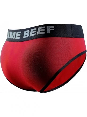 Briefs 3-Pack Men's Soft Cotton Sporty Fitted Classic Brief - Sizzling - C4194QS56D4 $42.33