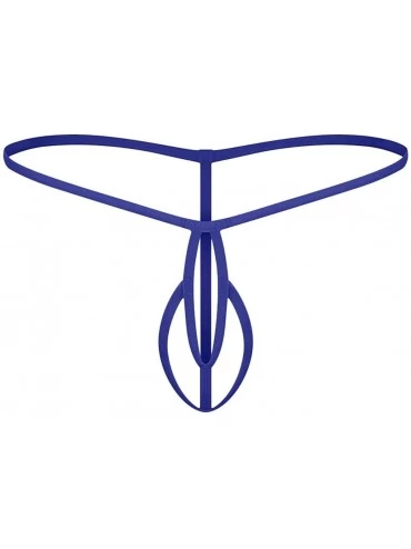 G-Strings & Thongs Sexy Mens Stretch Bulge Pouch Thong Bikini Briefs Underwear Underpants - Blue - CM199LGUIQM $19.83