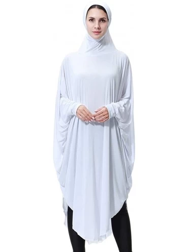 Robes Muslim Islamic Women's Modest Thobe with Hijab - White - CK19803N8GT $36.10