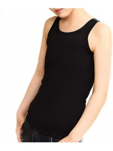 Bustiers & Corsets Trans Lesbian Tomboy Cotton Tank Top Vest Plus Size Chest Binder Stronger Bandage-Black-L - CU198RGSH3R $3...
