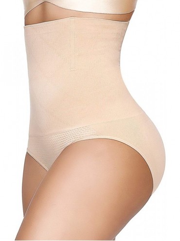 Shapewear Body Shaper for Women-High Waisted Tummy Firm Control Slimming Waist Panties - Nude - CI18Z4G42I9 $25.78