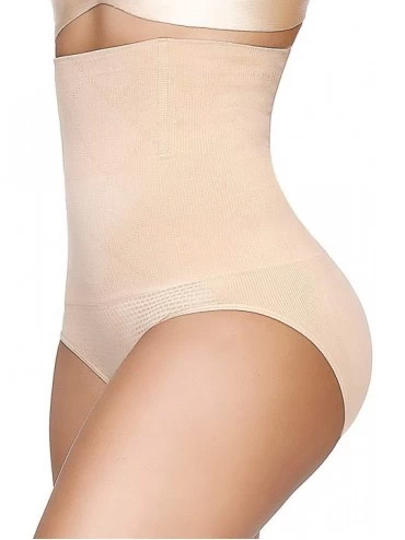Shapewear Body Shaper for Women-High Waisted Tummy Firm Control Slimming Waist Panties - Nude - CI18Z4G42I9 $24.17
