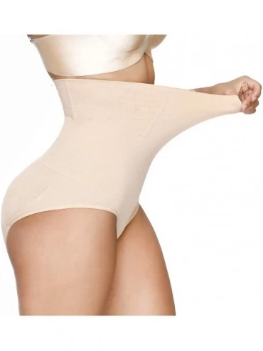 Shapewear Body Shaper for Women-High Waisted Tummy Firm Control Slimming Waist Panties - Nude - CI18Z4G42I9 $15.47