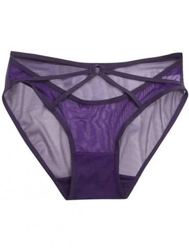 Slips Women Sexy Panties Underwear Transparent Comfort Knickers Breathable - Purple - C0197774ZZX $17.50