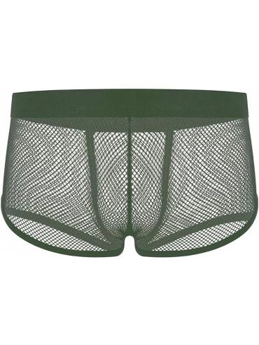 Baby Dolls & Chemises Men Sexy Underwear Letter Printed Boxer Briefs Shorts Bulge Pouch Underpants - G Green - CN195AQTK22 $2...