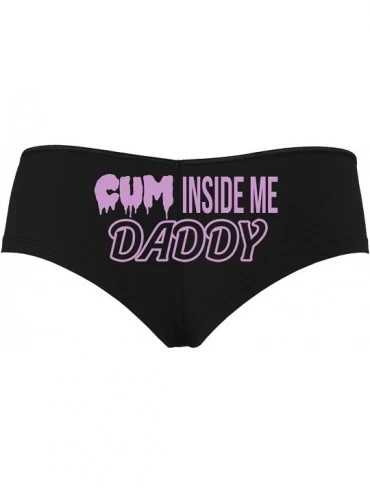 Panties Cum Inside Me Daddy Creampie Cumplay Black Boyshort Panties - Lavender - C5195D28384 $29.98