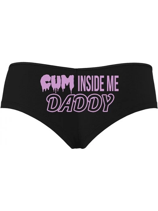Panties Cum Inside Me Daddy Creampie Cumplay Black Boyshort Panties - Lavender - C5195D28384 $17.52