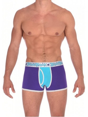 Trunks Men's Trunk Sexy Designer Underwear - Purple Haze - C318774OHMA $29.76