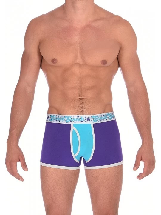Trunks Men's Trunk Sexy Designer Underwear - Purple Haze - C318774OHMA $18.94