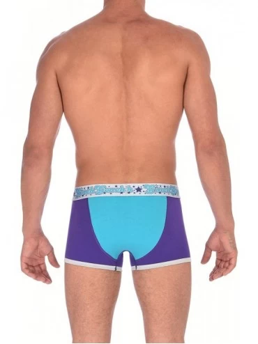 Trunks Men's Trunk Sexy Designer Underwear - Purple Haze - C318774OHMA $18.94