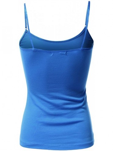 Camisoles & Tanks Women's Basic Solid Camisole Tank Tops with Adjustable Straps - Awttk0216 Dark Turquoise - CJ195TUQZ0N $24.87