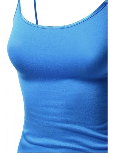 Camisoles & Tanks Women's Basic Solid Camisole Tank Tops with Adjustable Straps - Awttk0216 Dark Turquoise - CJ195TUQZ0N $24.87