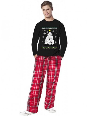 Sleep Sets Family Christmas Pajamas for Men Meowee Cat Xmas Tree Sleepwear Mens Pajama Sets - Style 1 - CH192UG2GDS $74.73
