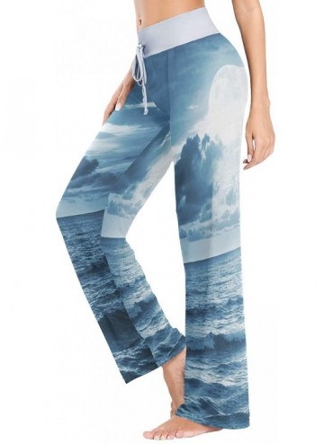 Bottoms Women's Fashion Yoga Pants Palazzo Casual Print Wide Leg Lounge Pants Comfy Casual Drawstring Long Pajama Pants - Oce...