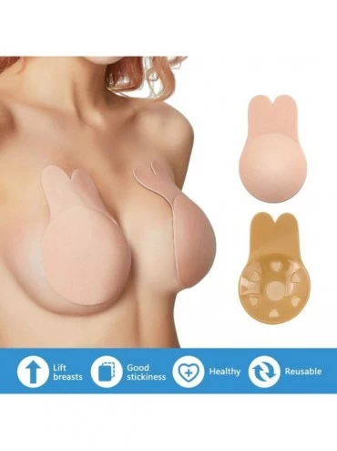 Accessories Invisible Bra-Woman Strapless Bras Instant Breast Lift Nippleless Covers Sticky Pasties 2 Pairs - Beige - CV18UY9...