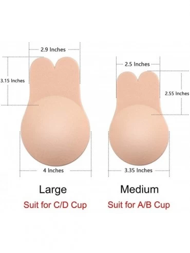 Accessories Invisible Bra-Woman Strapless Bras Instant Breast Lift Nippleless Covers Sticky Pasties 2 Pairs - Beige - CV18UY9...