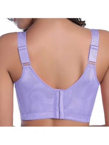 Bras Hot Full Cup Thin Underwear Small Bra Plus Size Wireless Adjustable Lace Women's Bra - Pink - CA18ZDCSX66 $22.84