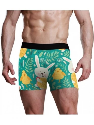 Boxer Briefs Men's No Ride-up Boxer Briefs Comfortable Breathable 1 Pack Underwear - Bunny - CZ18TYG5WD2 $25.82