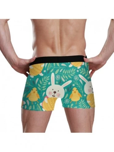 Boxer Briefs Men's No Ride-up Boxer Briefs Comfortable Breathable 1 Pack Underwear - Bunny - CZ18TYG5WD2 $16.98