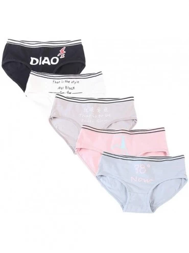 Panties Big Girls' Cotton Underwear Under Panties Brief - 5 Pack Olu3902 - CF18LHHDMDE $14.79