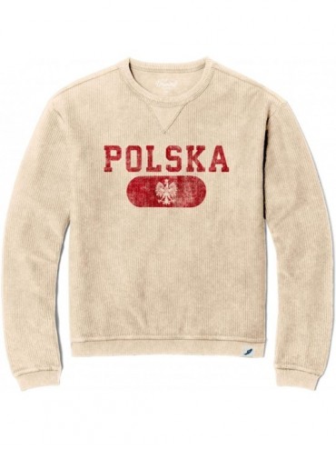 Thermal Underwear Polish Polska Men's Timber Thick Knit Crew Neck Thermal Long Sleeve (S) - Cream - C619C58252H $93.93
