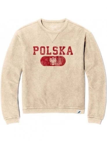 Thermal Underwear Polish Polska Men's Timber Thick Knit Crew Neck Thermal Long Sleeve (S) - Cream - C619C58252H $46.96