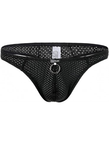 G-Strings & Thongs Sexy Men's Thong Comfort G-String Hot Low Rise Jockstrap Underwear - Black - CN1883NT5CZ $25.21