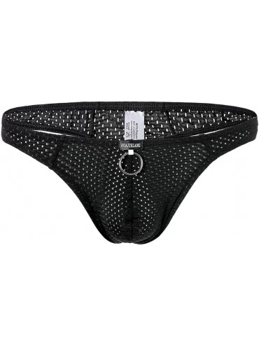 G-Strings & Thongs Sexy Men's Thong Comfort G-String Hot Low Rise Jockstrap Underwear - Black - CN1883NT5CZ $12.60