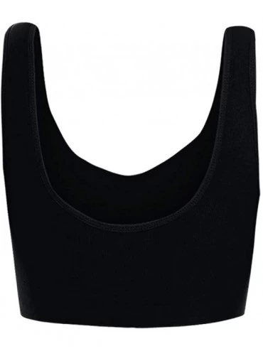 Shapewear Women's Ultra-Thin Large Bra Sports Bra Plus Size Bra 3Pcs - Black-white-pink - CY197KIW83R $17.06