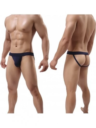 Briefs Men's Jockstrap Athletic Supporter Performance Sexy Gay Underwear Briefs - 4-pack-03 - CD18ELESQ09 $21.56