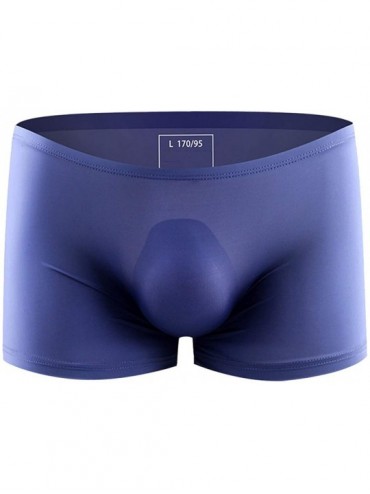Boxer Briefs Men's Briefs Underwear Breathable Mesh Briefs Low Rise - Dark Blue - C018I0QR9LD $23.49