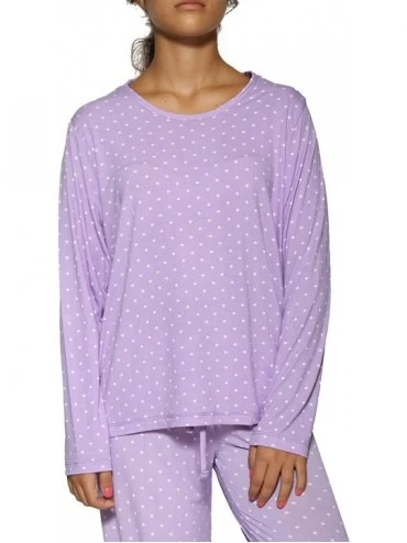 Sets 2 Pack Women's Pajama Set Super-Soft Short & Long Sleeve Top with Pants - Long Sleeve Set E - CB18RAEI9DK $30.80
