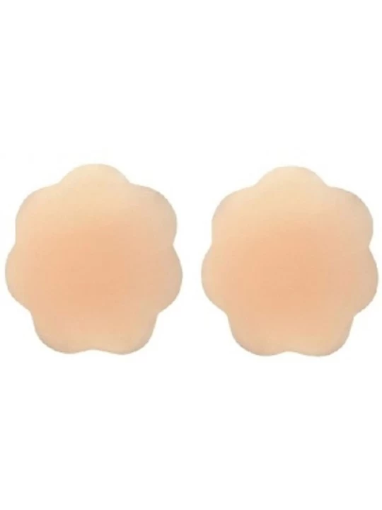 Accessories Reusable Adhesive Silicone Petal Nipple Covers 10-Pack Nude - C811VQGBBZR $19.05