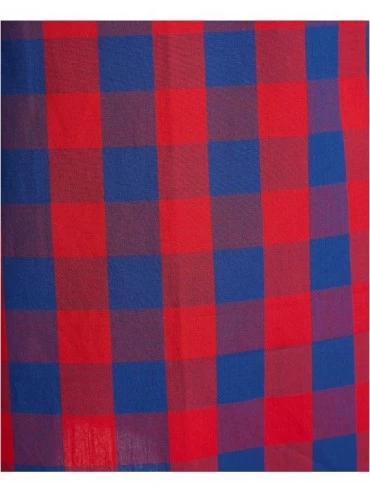 Robes Men's Long Sleeve Lightweight Cotton Woven Robe - Nautica Red - CS18IOWLWZX $41.92