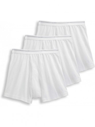 Briefs Men's Underwear Classic Cotton Mesh Boxer Brief - 3 Pack - White - CO18NY4T3AX $32.12