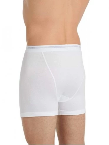 Briefs Men's Underwear Classic Cotton Mesh Boxer Brief - 3 Pack - White - CO18NY4T3AX $14.05