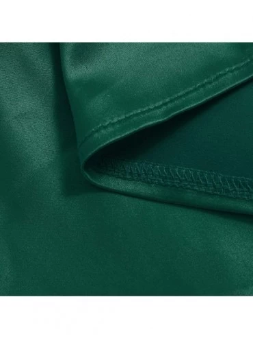Baby Dolls & Chemises Sexy Satin Silk Bow Pajamas Lingerie Women Underwear Sleepwear - Green - CV197D72ZST $9.70