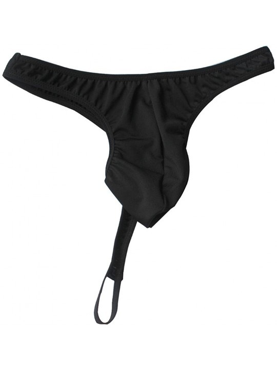 G-Strings & Thongs Men's Sexy Pouch C-Strap O-Ring Support Bikini Briefs Jockstrap T-Back G-String Thongs Underwear - Black -...