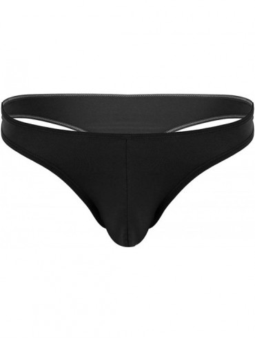 G-Strings & Thongs Men's Sexy Pouch C-Strap O-Ring Support Bikini Briefs Jockstrap T-Back G-String Thongs Underwear - Black -...