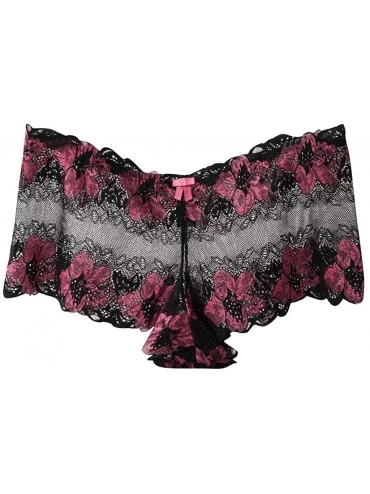 Garters & Garter Belts Sexy Lingerie Lace Brief Underpant Sleepwear Underwear M-4XL - Black - CO199U4D6W5 $12.33