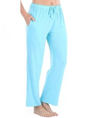 Nightgowns & Sleepshirts Women's Soft Lightweight Sleepwear - Pajama Set - Caribbean Blue - CT12LNVZXYJ $26.51