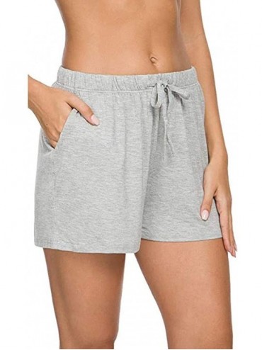 Bottoms Shorts for Women Casual- Women Pajama Shorts Soprt Pants Lounge Sleep Shorts Pajama Bottoms - Gray - CJ19CKA0ZGX $27.22