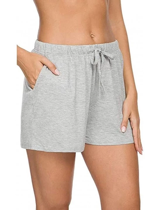 Bottoms Shorts for Women Casual- Women Pajama Shorts Soprt Pants Lounge Sleep Shorts Pajama Bottoms - Gray - CJ19CKA0ZGX $16.33