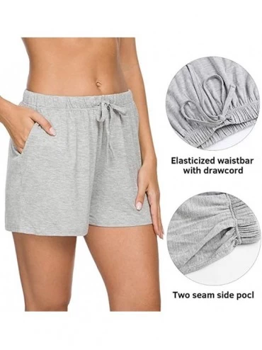 Bottoms Shorts for Women Casual- Women Pajama Shorts Soprt Pants Lounge Sleep Shorts Pajama Bottoms - Gray - CJ19CKA0ZGX $16.33