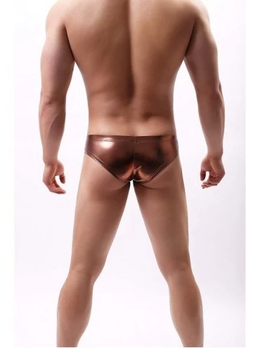 Briefs Men's Metallic Thong Swimsuit Underwear Briefs Trunks Underpants Bikini Swimwear - Multi Colors - CY19D6C4I4R $29.04